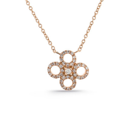Gold necklace Round Flower LITTLE DETAILS