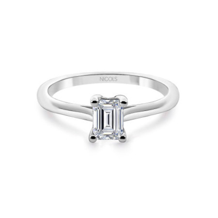 Diamond Ring 0.45 Emerald Cut Camille Engagement