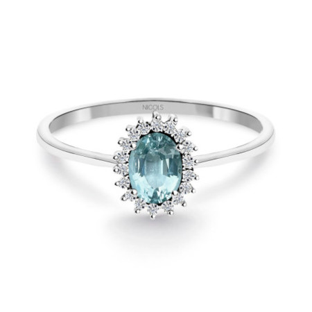 Aquamarine and Diamonds Ring Candy