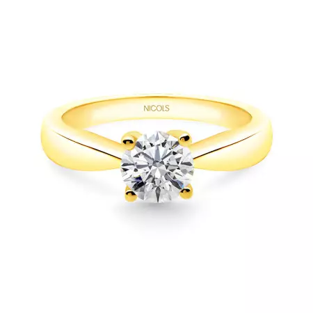 Jackie Engagement Ring Yellow Gold (18Kt) with Diamond 0.10-0.50ct