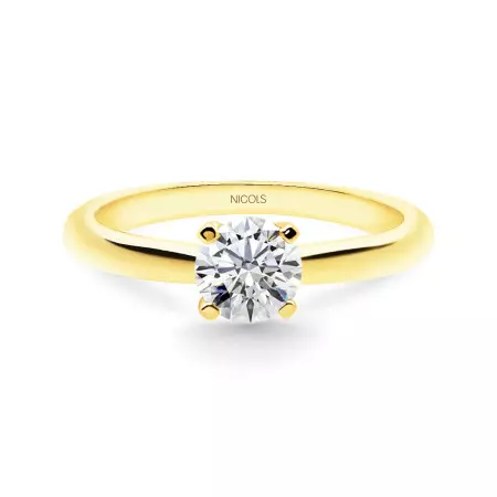 Engagement Ring Elle Yellow Gold (18Kt) with Diamond 0.10-0.50ct