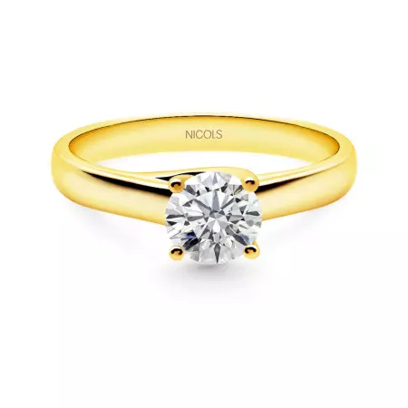 Megan Engagement Ring Yellow Gold (18Kt) with Diamond 0.10-0.50ct