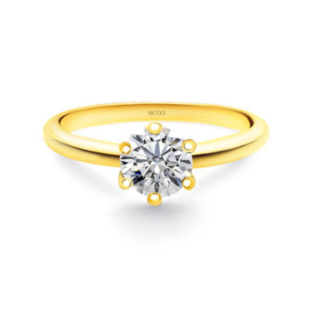 Charlotte Yellow Gold (18kt) Engagement Ring with Diamond 0.91ct