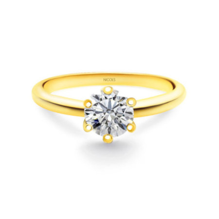 Charlotte Yellow Gold (18kt) Engagement Ring with Diamond 1.00ct