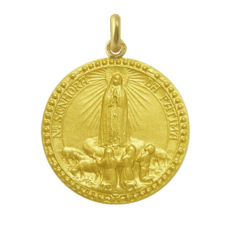 Medalla Virgen de Fátima Oro 18kt