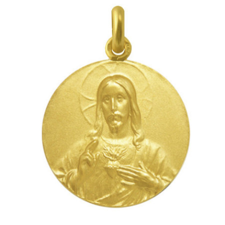 Christ Sacred Heart of Jesus Medal 18kt Gold